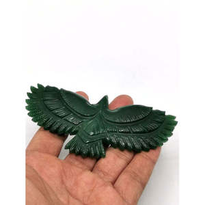 Exquise sculpture d'aigle volant en pierre de cristal d'aventurine verte naturelle - reiki/chakra/énergie - 4 pouces et 62 g (0,13 lb) - Product Image 3