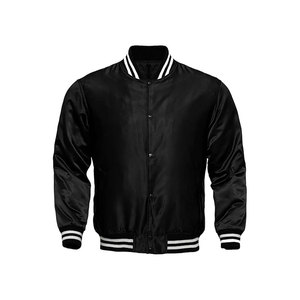 Chaqueta Varsity de Satén Personalizada para Hombre, 100% Poliéster, Chaqueta de Béisbol Letterman, Bordado Personalizado con Logotipo de Equipo o Club - Product Image 1