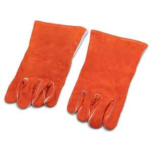Venta al por mayor de guantes de soldadura resistentes al fuego de cuero partido De Vaca hechos en fábrica Guantes de trabajo industriales personalizados - Product Image 5