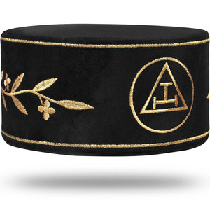 Masonic Knight Templar Purple Grand Prior Cap Hat Crown Hecho de cuero duradero ronpex - Product Image 5