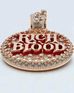 Pendentifs et breloques de luxe ronds en argent sterling 925 plaqué rhodium pour hommes et femmes, entièrement sertis de moissanite, style hip-hop, très brillants - Product Image 2