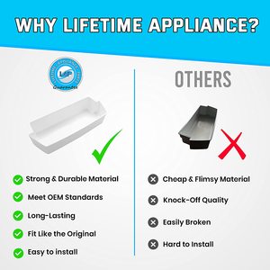 ชั้นวางของประตูตู้เย็น Whirlpool รุ่น 2187172 ทำจากพลาสติก สภาพใหม่ ใช้ได้กับครัวเรือนและโรงแรม - Product Image 3
