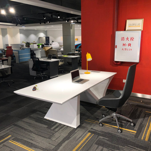 Modern High-End Luxury Executive Convertible Extendable Indoor Wooden L-Shaped Office <b>Desk</b> - Product Image 2