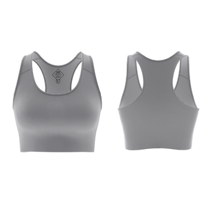 Sujetador deportivo sin costuras para mujer, malla transpirable de impacto medio, nailon, Spandex, gimnasio, Fitness, correr, Yoga, OEM - Product Image 1