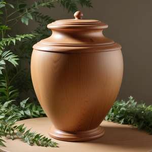 2025 Urnas de cremación hechas a mano de madera maciza súper vendidas diseñadas únicas para funerales Exportación directa de fabricantes - Product Image 3