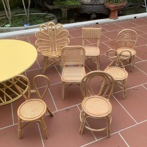 Nouvelle chaise en rotin de style moderne pour enfants meubles de maison en osier en bois pour le salon chambre à coucher hôtel parc usage extérieur - Product Image 6