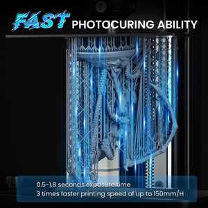 Resina de Curado UV Rápido ELEGOO de 405 nm, Resina Fotopolímera Gris de Alta Precisión de 1000 g para Impresoras 3D LCD Rápidas - Product Image 3