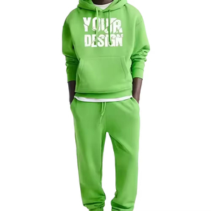 Sudadera con Capucha Verde Unisex Casual de Manga Larga 100% Algodón con Diseño Estampado Frontal para Otoño - Product Image 4