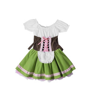 2025 Oktoberfest listo para enviar hermoso Mini vestido Dirndl para niñas Edelweiss vestido de fiesta de mujer para niños - Product Image 1