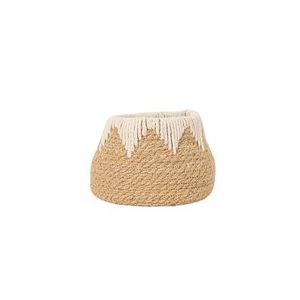 Cesta de almacenamiento colgante de macramé de diseño único, decoración de sala de estar, accesorios para el hogar, uso para paños, producto de maquillaje - Product Image 5