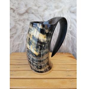 Chope à bière en corne de bœuf naturelle |   Chope à bière de style viking - Product Image 6