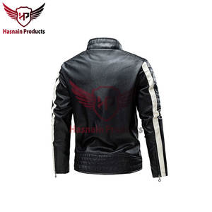 Veste Moto en Cuir pour Homme, Automne, Décontractée, Vintage, Polaire, Coupe-Vent, Mode Printemps - Product Image 6