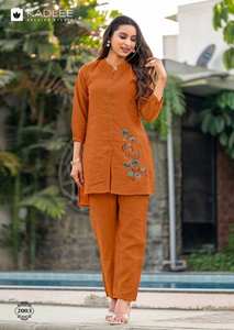 Wholesale Modern Casual Co-Ord Set Handcrafted Viscose Women's Regular Fit All Seasons Parties Indian Pakistani Kurta/<b>Kurti</b> - Product Image 2