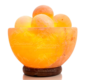 Venta al por mayor del Himalaya Rosa sal fuego tazón lámpara atractivo estilo Feng Shui diseño personalizado para dormitorio Mesa lámpara de sal Natural - Product Image 1