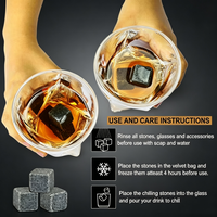 SHUNSTONE Verres à whisky rotatifs, ensemble de deux pièces, avec pierres à whisky, plateau en bois, kit de bienvenue pour employés