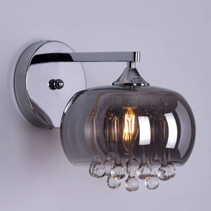 Lámpara de pared redonda de cristal de estilo americano de lujo para sala de estar, dormitorio, decoración del hogar, lámpara de pared con el último diseño. - Product Image 2