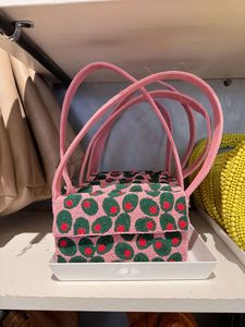 Floral Embroidery Shoulder <b>Bag</b> Glass Beads Handbag Beaded Purse Summer Beach Flap <b>Clutch</b> Satchel Party Evening Ladies Totes <b>Bags</b> - Product Image 5