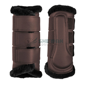 รองเท้าบูทแปรงฟันม้าคุณภาพสูงพร้อมแผ่นรองพิเศษสำหรับการดูดซับแรงกระแทกแบบพรีเมี่ยมและป้องกันเส้นเอ็นเต็มรูปแบบและเฟทล็อค - Product Image 6