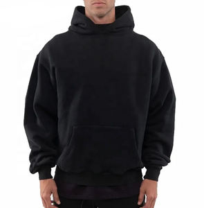 2024 Unisex Custom Oversized Heavyweight 100% Cotton Winter Zipper <b>Hoodie</b> Men's Drop Shoulder Pull with <b>Fur</b> Hood Clothing - Product Image 1
