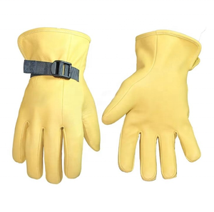 ถุงมือไฟฟ้าถุงมือทำงานถุงมือนิรภัยกันบาดหนังแพะกันไฟไวไฟ10นิ้ว - Product Image 6