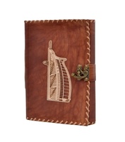 Cuaderno personalizado cortado diseños de trabajo hechos a mano nuevo Burj Al Arab diario de cuero genuino latón antiguo C-Lock diario diarios cuaderno
