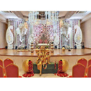 Srilankan Poruwa cérémonie scène décor accessoires bas budget fiançailles fête scène décor élégant mariage salle anneau cérémonie scène - Product Image 1