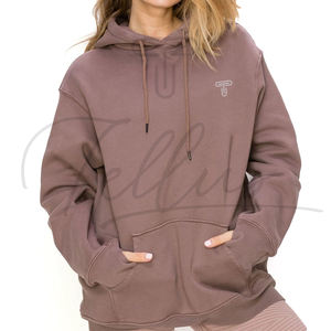 Nouveau design, sweat à capuche en polaire pour homme, avec poche, logo personnalisé, vente chaude, respirant, épaules tombantes, coupe régulière - Product Image 6