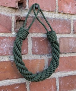 Sujetador de Cortinas Verde Oscuro, Hecho a Mano con Cuerda de Algodón, Decoración Natural para Ventanas - Product Image 3