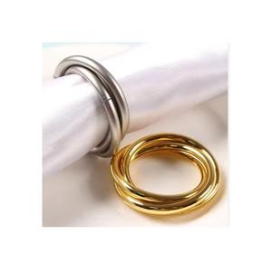 Luxury Modern <b>Table</b> Setting Gold Christmas Spiral Napkin Holders Metal <b>Stainless</b> <b>Steel</b> Gold Napkin Rings Wedding Party - Product Image 1