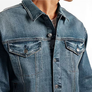 Top Selling Oversized Custom Made <b>Men</b> <b>Jeans</b> Jacket Latest Design <b>Cheap</b> Price <b>Men</b> <b>Jeans</b> Jacket - Product Image 3