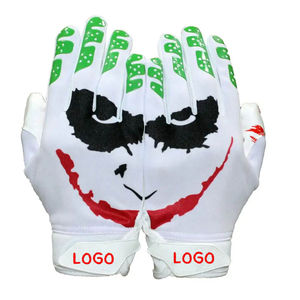 Gants de football personnalisés pour jeunes professionnels, doigts complets, antidérapants, design personnalisé, gants de football américain - Product Image 6