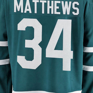 Haute qualité dernière conception vêtements de sport maillot de hockey sur glace couleur unie 100% Polyester séchage rapide respirant personnalisable en gros - Product Image 5