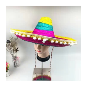 Bán buôn biểu tượng tùy chỉnh rộng vành nông dân làm việc ngoài trời Panama Sun <span class=keywords><strong>hat</strong></span> bãi biển Mexico mũ rơm - Product Image 5