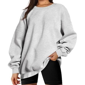 Nouveaux sweats respirants anti-rides surdimensionnés 100% coton biologique chemises décontractées Premium élégant femme sweats à capuche - Product Image 1