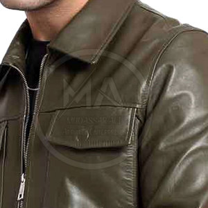 Chaquetas de cuero de la mejor calidad para hombre, chaqueta con cremallera, cuello levantado en todos los colores, tallas, chaquetas de cuero para hombre - Product Image 5