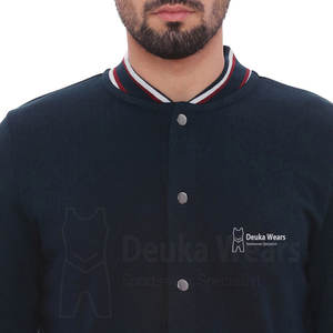 Veste Letterman pour homme en coton personnalisée à col montant, avec broderie chenille et appliqué, faible MOQ - Product Image 5