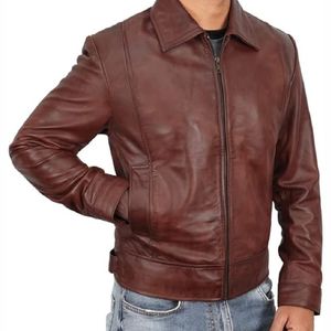 Veste de motard en cuir véritable pour homme, sur mesure, col montant, logo frontal, écologique, imperméable, fournisseur en gros du Pakistan - Product Image 6