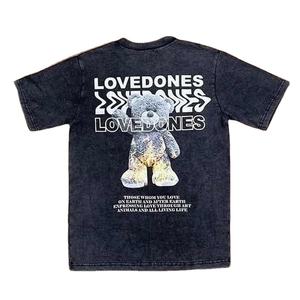 เสื้อยืดวินเทจแบบลำลองซักกรดแบบลำลองเสื้อยืดวินเทจแบบสั่งทำสกรีนลายเฮฟวี่เวทเสื้อยืดวินเทจสำหรับผู้ชาย - Product Image 1