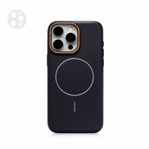 เคสโทรศัพท์มือถือ IP 14 PRO น้ำหนักเบา ลายลิ้นจี่นูน แม่เหล็กดูดติด  วัสดุหนังเทียม ป้องกันการกระแทก - Product Image 1