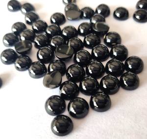 Cabujón redondo de espinela negra natural de 4mm de alta calidad-Espinela negra suelta de excelente calidad - Product Image 6