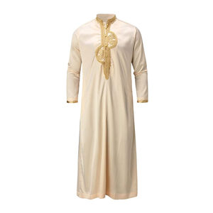 Thobe Jubba pour hommes multicolores de style arabe, livraison en ligne, nouvelle arrivée, service OEM, faible MOQ, qualité supérieure, modèles de Kurta pour hommes - Product Image 5