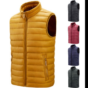 Vente en gros de gilets matelassés décontractés pour hommes, logo personnalisé, vêtements d'extérieur d'hiver, fabrication sur mesure, service OEM, vente chaude - Product Image 1