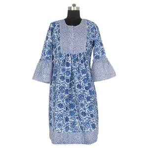 Tunique indienne en coton pur faite à la main pour femme, tenue classique, top kurti, tenue de soirée décontractée - Product Image 6