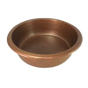 Cuenco de pie de cobre con trabajo martillado La mejor calidad Belleza y cuidado personal Diseño simple con tapa - Product Image 3