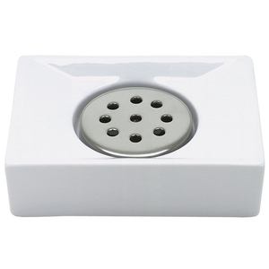 Spirella Quadro Collection, Porte-savon 3,5 x 11,0 x 8,0 cm, Porcelaine, Blanc - Product Image 1