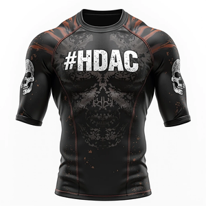 Quick Dry Stretch Customized High Quality Premium BJJ <b>Rash</b> <b>Guards</b> Digital Print Durable Training MMA Breathable Anti UV 100% - Product Image 5