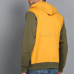 Sudaderas con capucha y cremallera para hombre, de invierno, color liso, con logo personalizado, alta calidad, ropa casual para exteriores, venta al por mayor. - Product Image 3