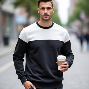 Pull-over à col rond pour hommes 400GSM Sweatshirts de haute qualité à manches longues et col rond Sweatshirts de couleur unie pour hommes - Product Image 6