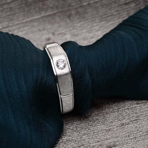 NOVAMART Fine Men's Premium 925 Sterling Silver <b>Resizable</b> Diamond Religious & Trendy Engagement <b>Rings</b> for Wedding Party Occasion - Product Image 2