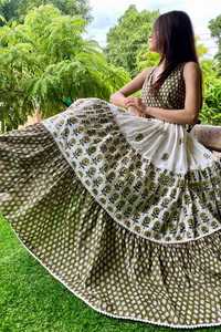 Robes maxi en coton confortables pour l'été et le printemps Décoration de boutons Tenue de soirée décontractée avec taille naturelle - Product Image 2